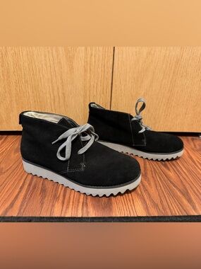 Jambu Gianna Black Suede Leather Chukka Ankle Boots size 7.5